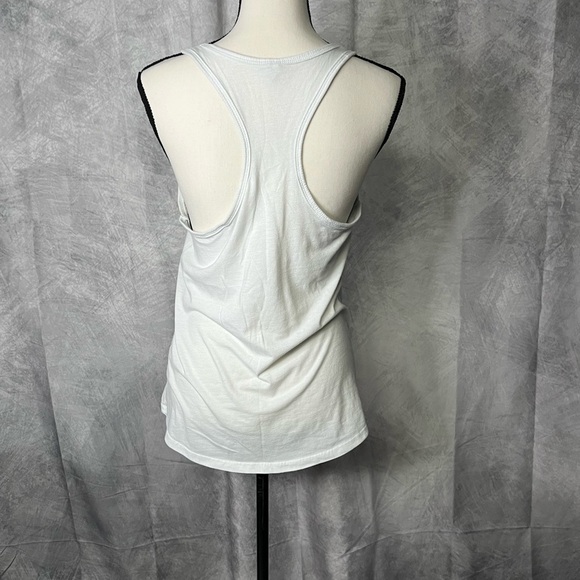 Fitness Tee Co White Butterfly Yoga Racerback Tank Top 🌟2/$20 - LG - Picture 5 of 8